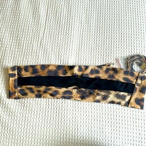 PilyQ Jungle Color-Block Bandeau Bikini Top -Brand New Size Large